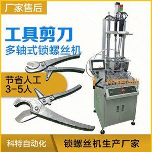 五金工具剪刀多迪式自動螺絲機(jī)，壓鉚剪刀螺母設(shè)置案例